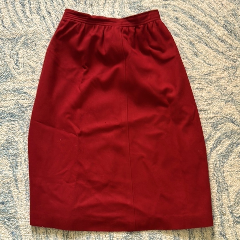 Evan Picone rust wool lined a line vintage skirt 10